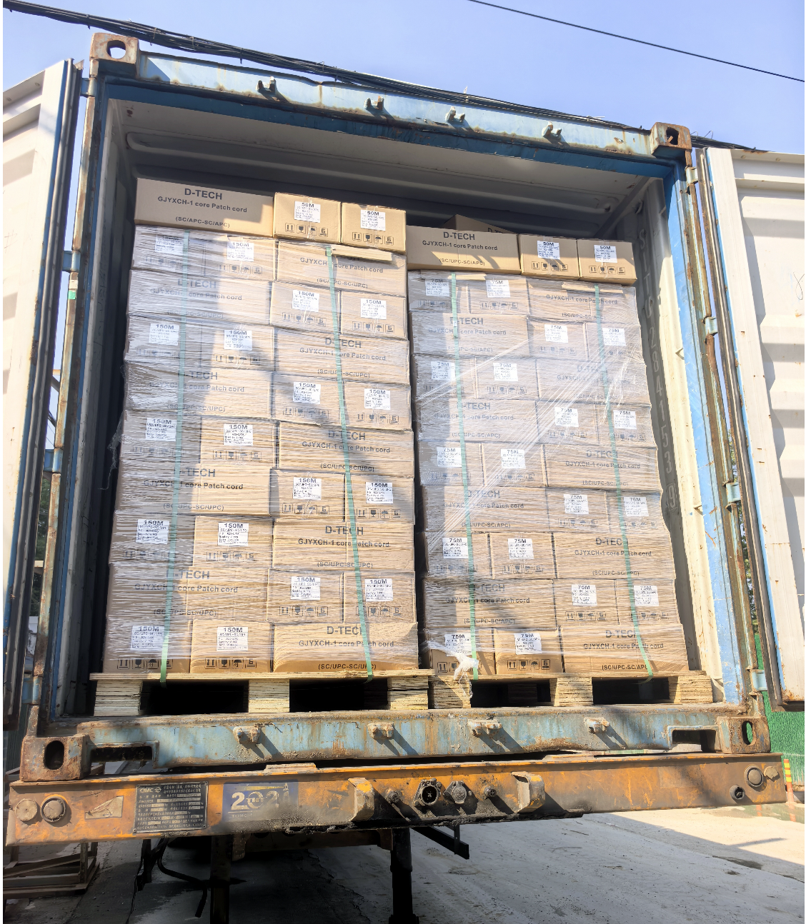 20FT Container Dispatched full with Fiber drop cable .